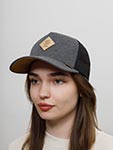 Бейсболка DJINNS арт. HFT Jersey Patch (серый / черный)